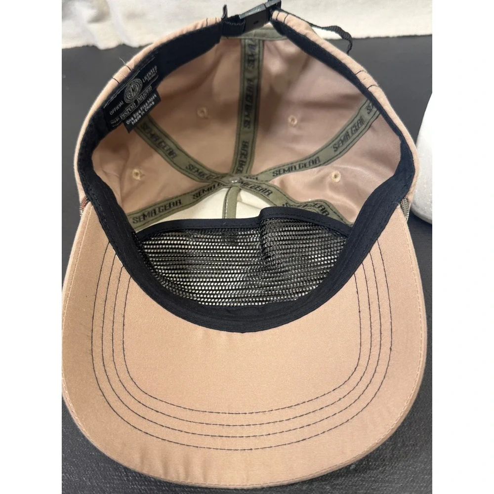 SEMA Show 2022 Hat Mens OS Tan Cream Piston Driven Las Vegas NV Automotive Cap